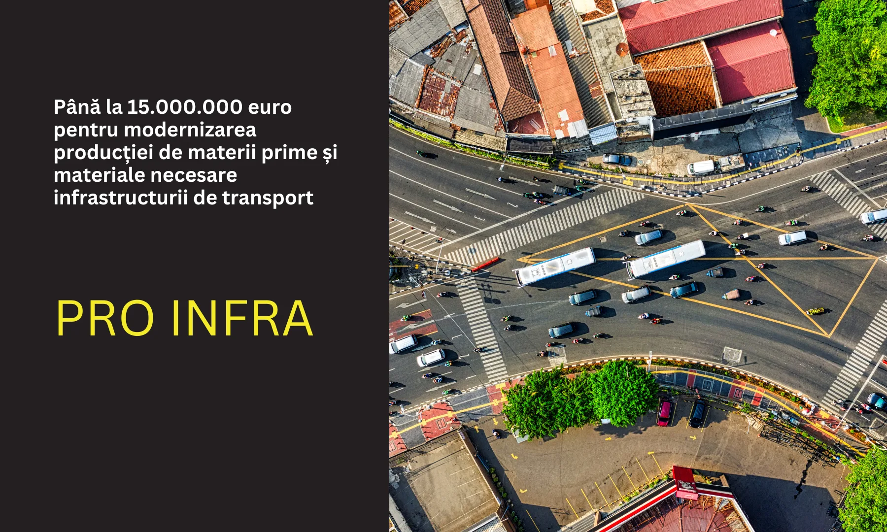 PRO INFRA: până la 15.000.000 euro pentru modernizarea producției de materii prime și materiale necesare infrastructurii de transport