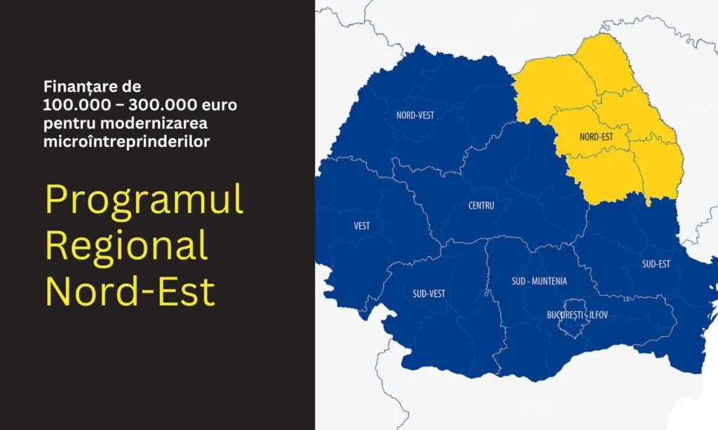 Programul Regional Nord-Est 2021-2027: finanțare de 100.000 – 300.000 euro pentru modernizarea microîntreprinderilor